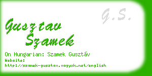 gusztav szamek business card