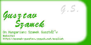 gusztav szamek business card